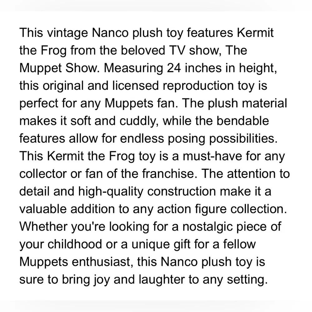 Nanco Kermit The Frog Plush 12